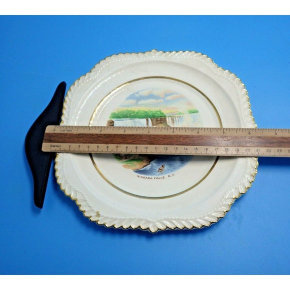 Niagara Falls New York Collectible Souvenir Plate Gold Trimmed - Picture 4 of 6